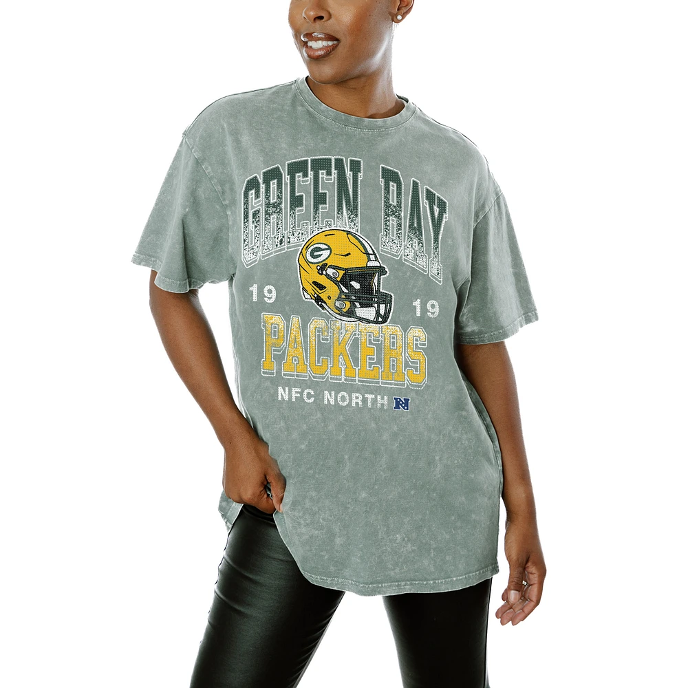 Women's Gameday Couture Gray Green Bay Packers Nothing But The Best T-Shirt