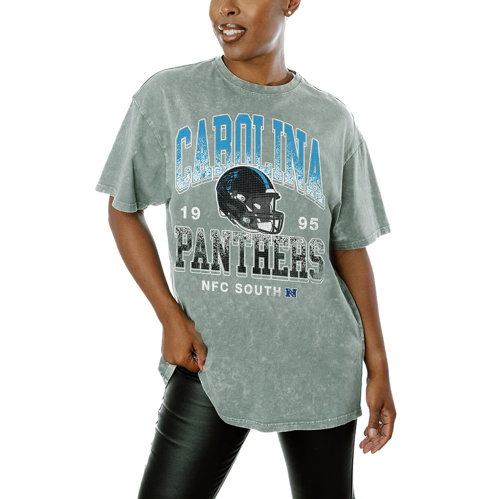 Women's Gameday Couture Gray Carolina Panthers Nothing But The Best T-Shirt