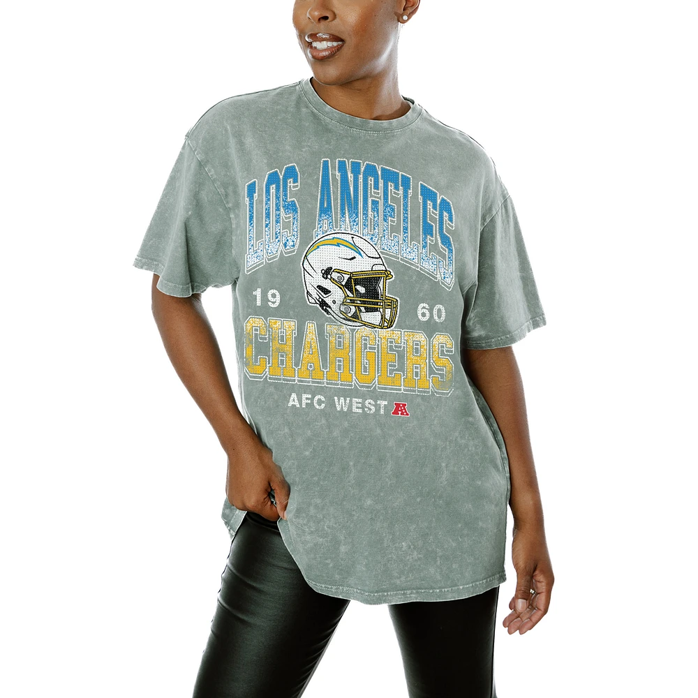 Women's Gameday Couture Gray Los Angeles Chargers Nothing But The Best T-Shirt