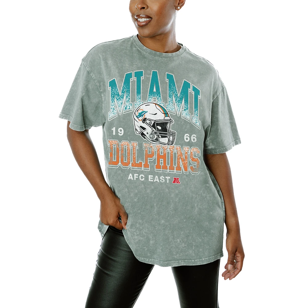 Women's Gameday Couture Gray Miami Dolphins Nothing But The Best T-Shirt