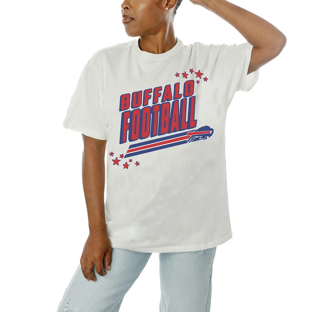 Women's Gameday Couture White Buffalo Bills Coming Hot T-Shirt