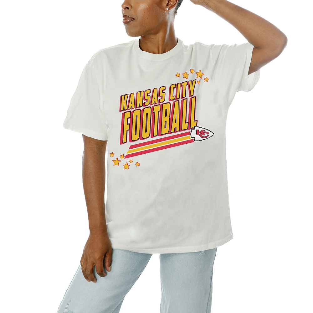 Women's Gameday Couture White Kansas City Chiefs Coming Hot T-Shirt