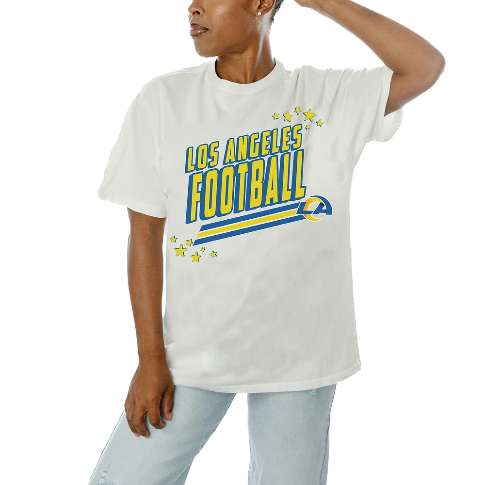 Women's Gameday Couture White Los Angeles Rams Coming In Hot T-Shirt