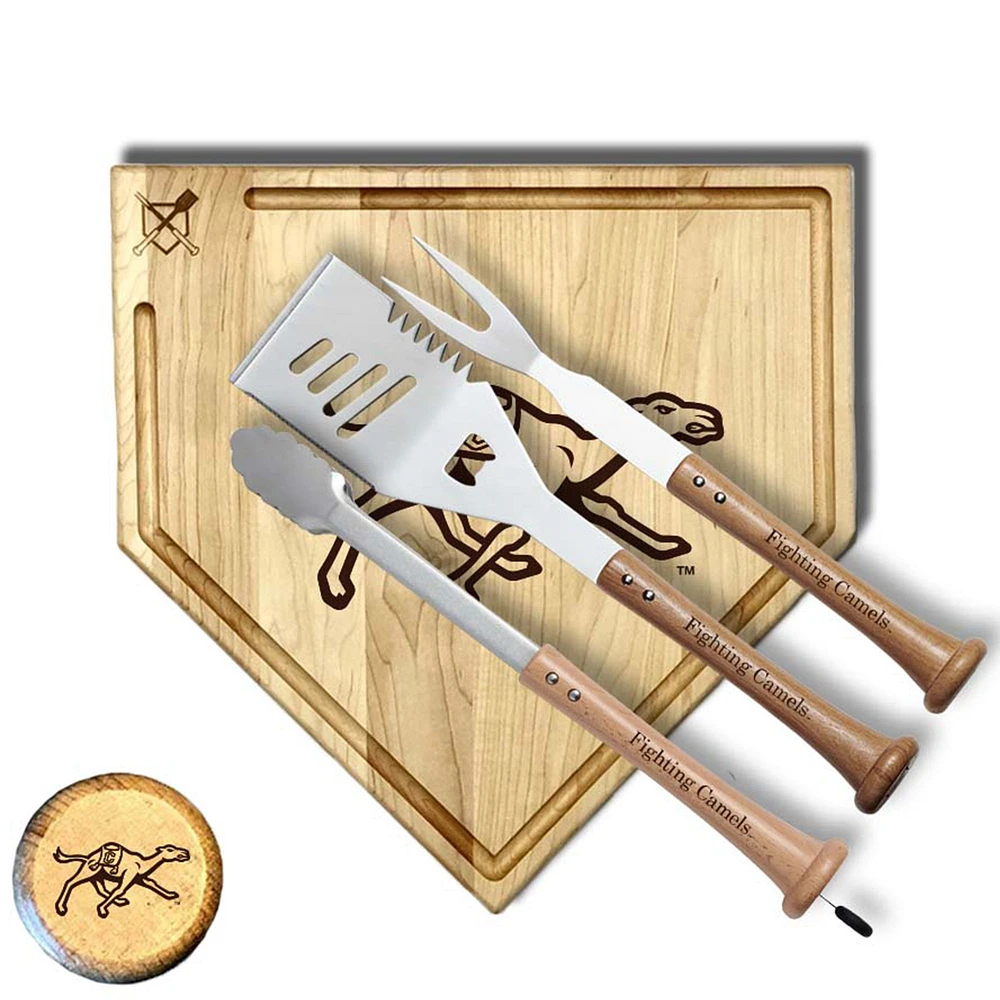 Baseball BBQ Campbell Fighting Camels 17" Trough Silver Slugger Combo Set