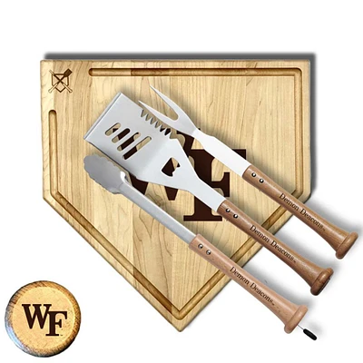 Baseball BBQ Wake Forest Demon Deacons 17" Trough Silver Slugger Combo Set