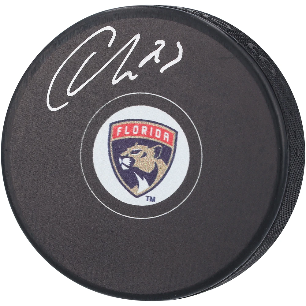 Carter Verhaeghe Florida Panthers Autographed Hockey Puck