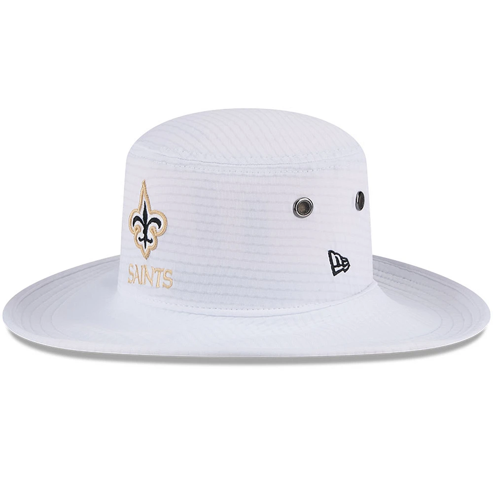 Men's New Era White New Orleans Saints 2024 NFL Training Camp Panama Bucket Hat