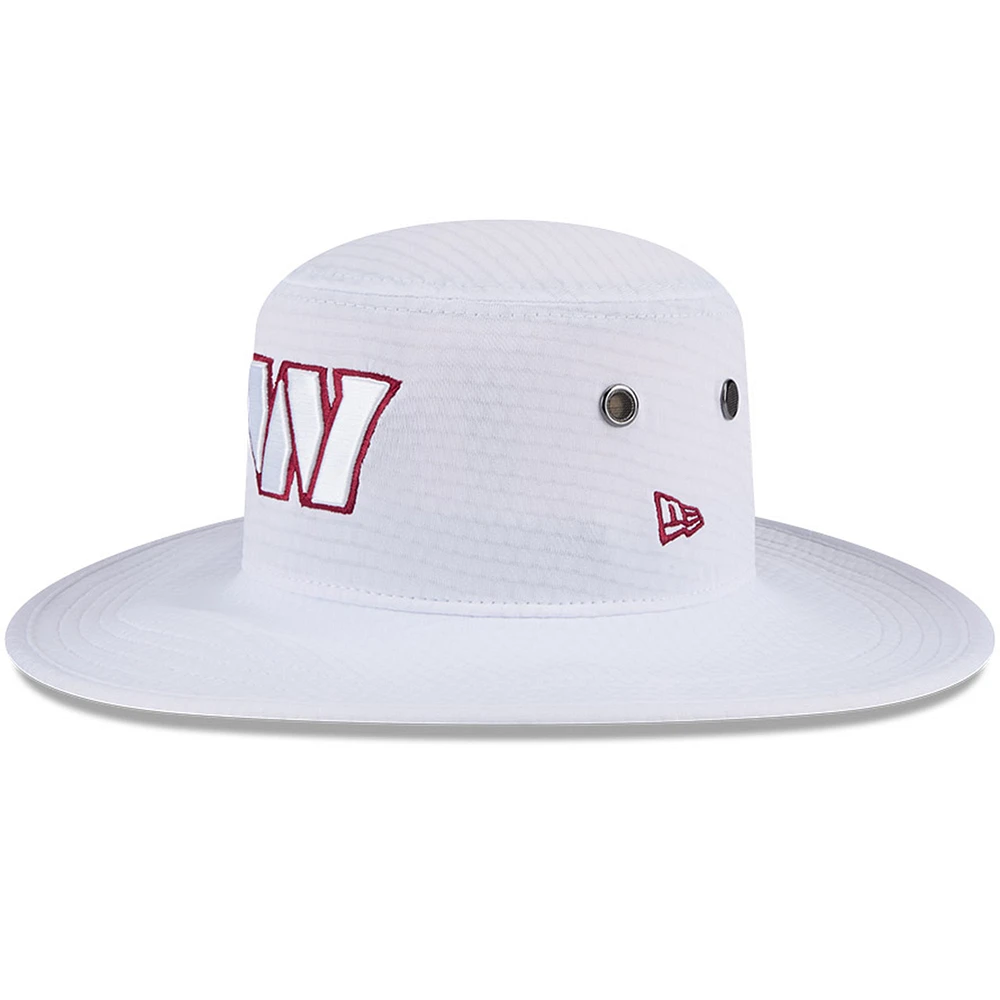 Men's New Era White Washington Commanders 2024 NFL Training Camp Panama Bucket Hat