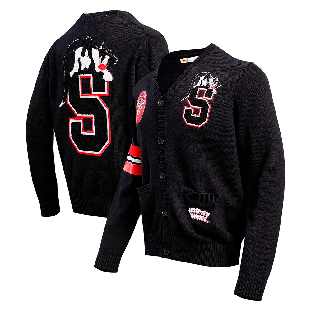 Men's Freeze Max Black Looney Tunes Sylvester Cardigan