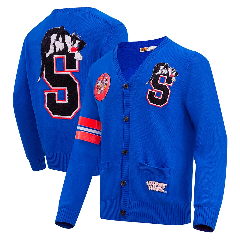 Men's Freeze Max Royal Looney Tunes Sylvester Button-Up Cardigan