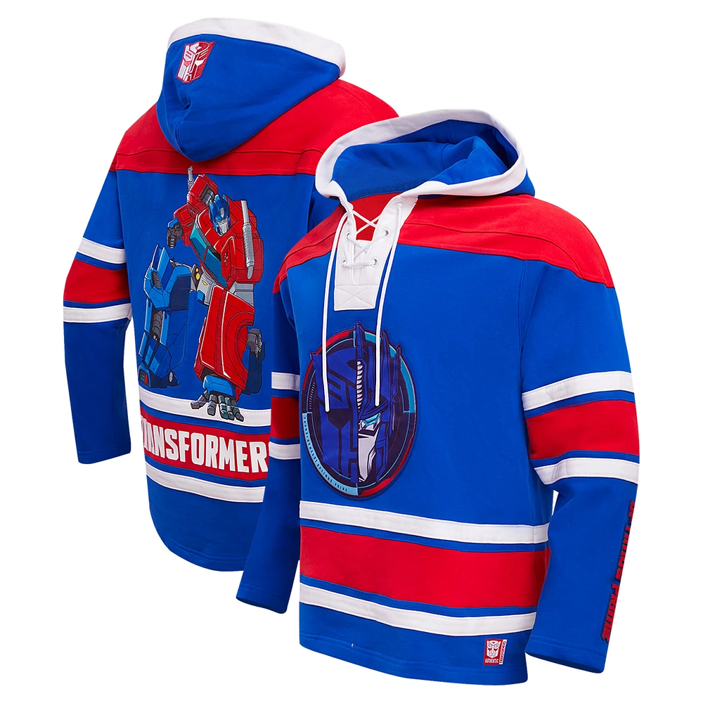 Men's Freeze Max Optimus Prime Royal Transformers Hockey Pullover Hoodie