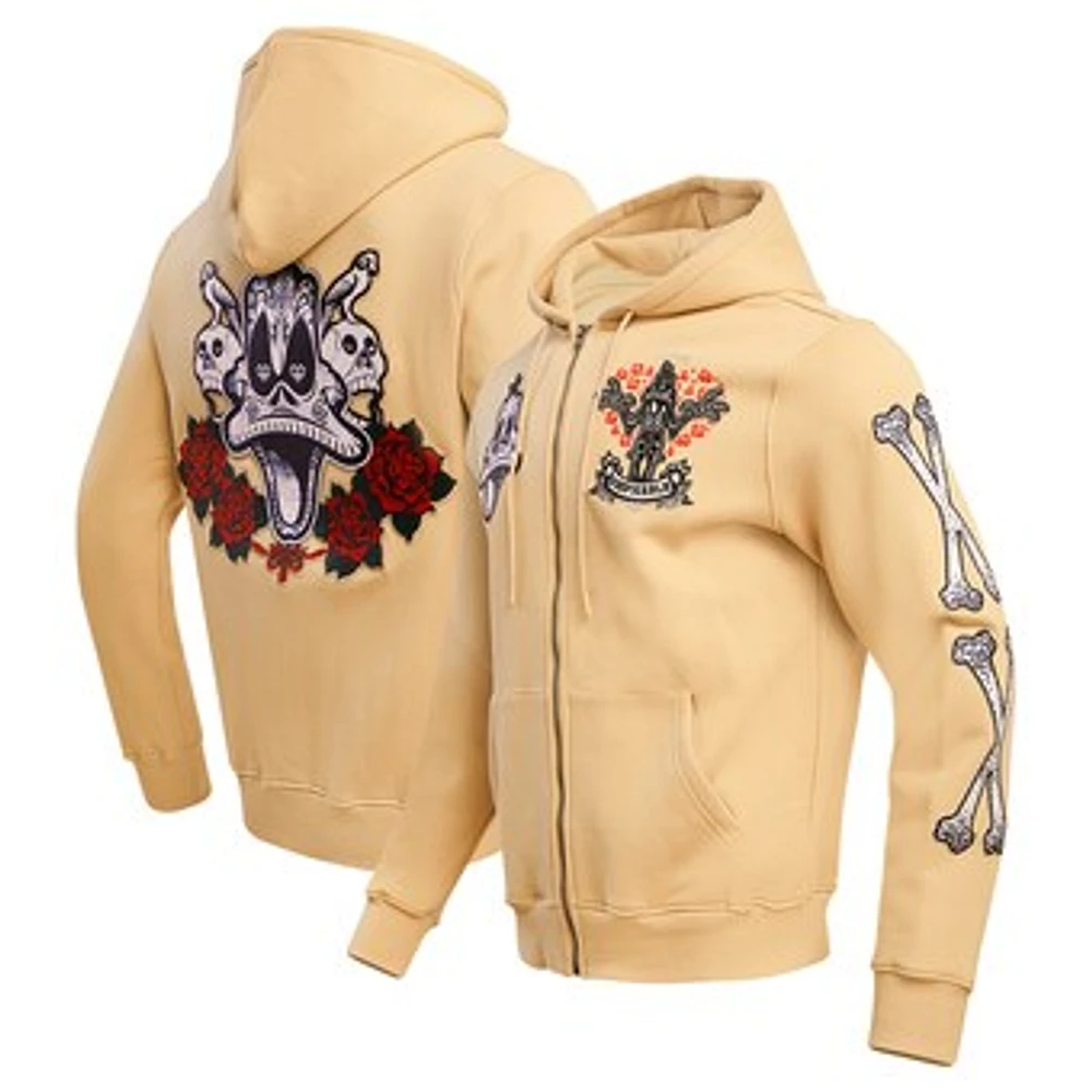 Adult Freeze Max Tan Looney Tunes Despicable Daffy Duck Full-Zip Hoodie