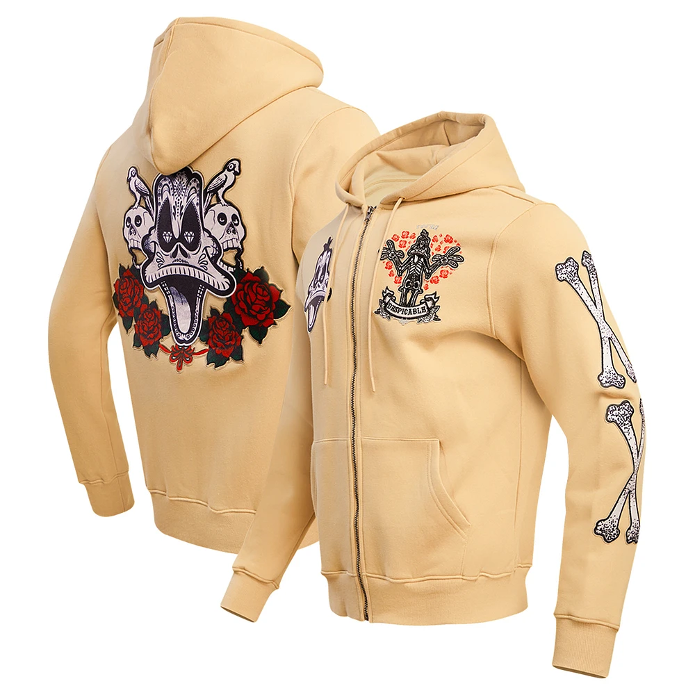 Adult Freeze Max Tan Looney Tunes Despicable Daffy Duck Full-Zip Hoodie
