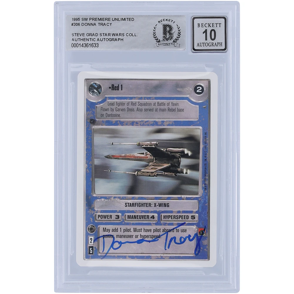 Donna Tracy Star Wars Autographed 1995 Star Wars CCG #306 BAS Authenticated 10 Card