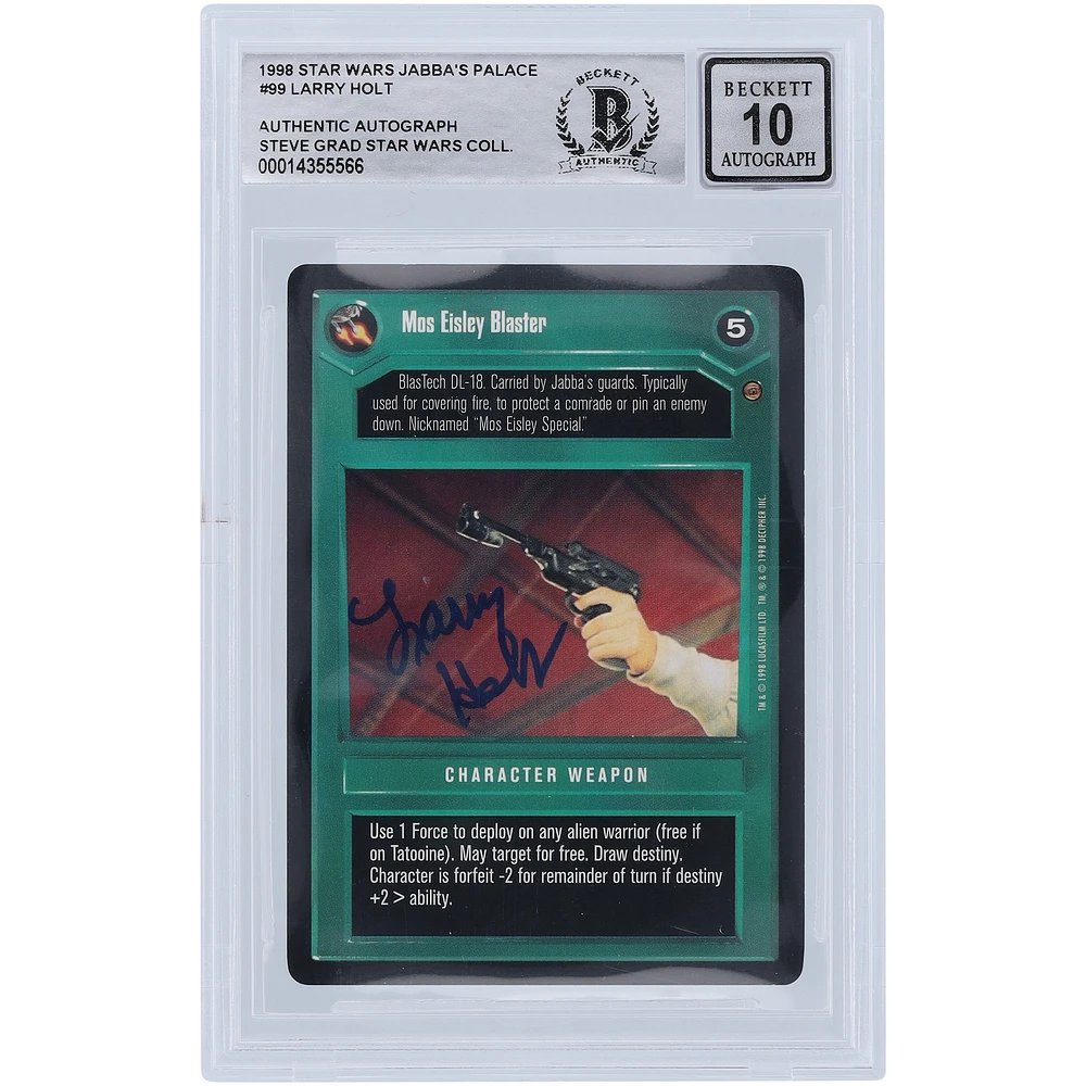 Larry Holt Star Wars Autographed 1998 CCG Jabba's Palace #99 BGS Authenticated 10 Card