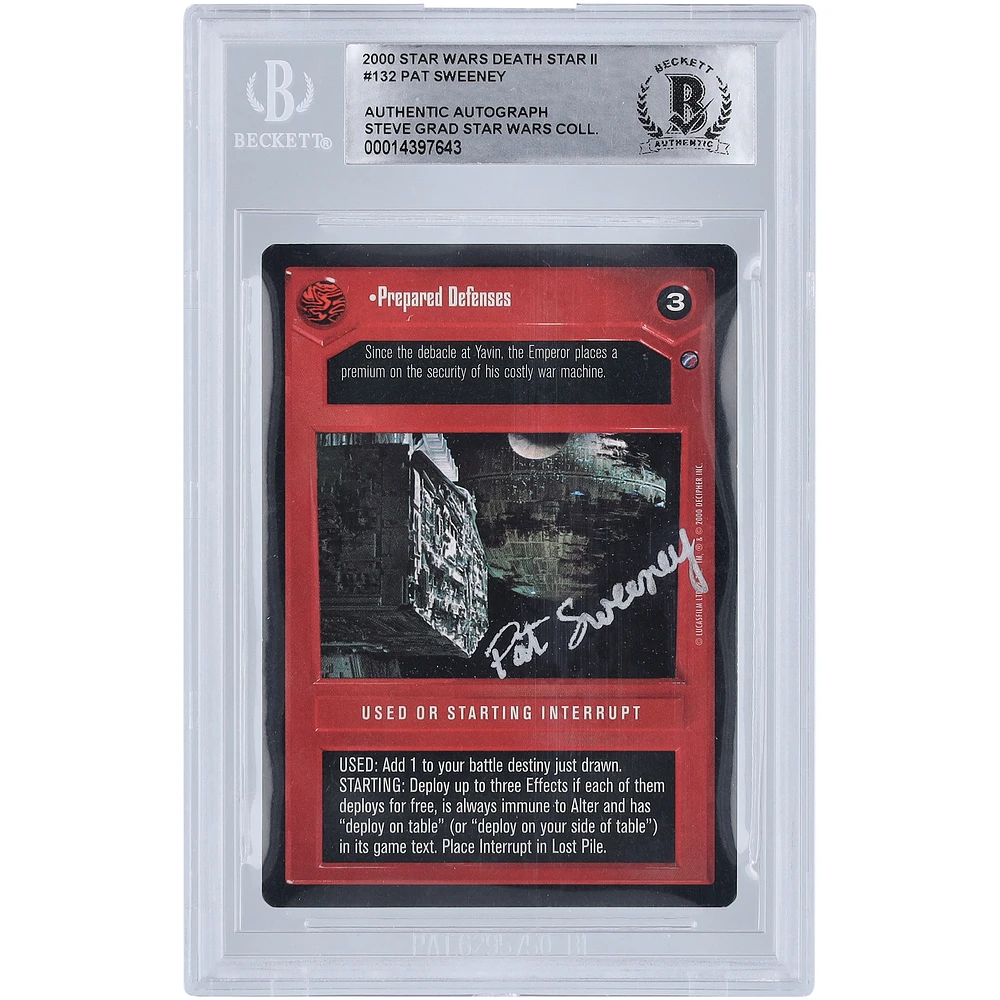 Pat Sweeney Star Wars Autographed 2000 CCG Death Star II #132 BGS Authenticated Card