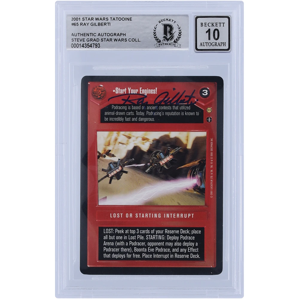Ray Gilberti Autographed 2001 CCG Tatooine #65 BGS Authenticated 10 Card