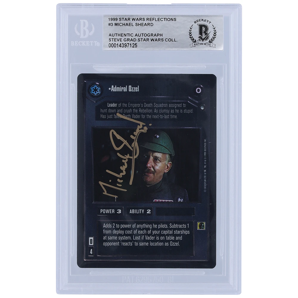 Michael Sheard Star Wars Autographed 1999 CCG Reflections #3 BGS Authenticated Card