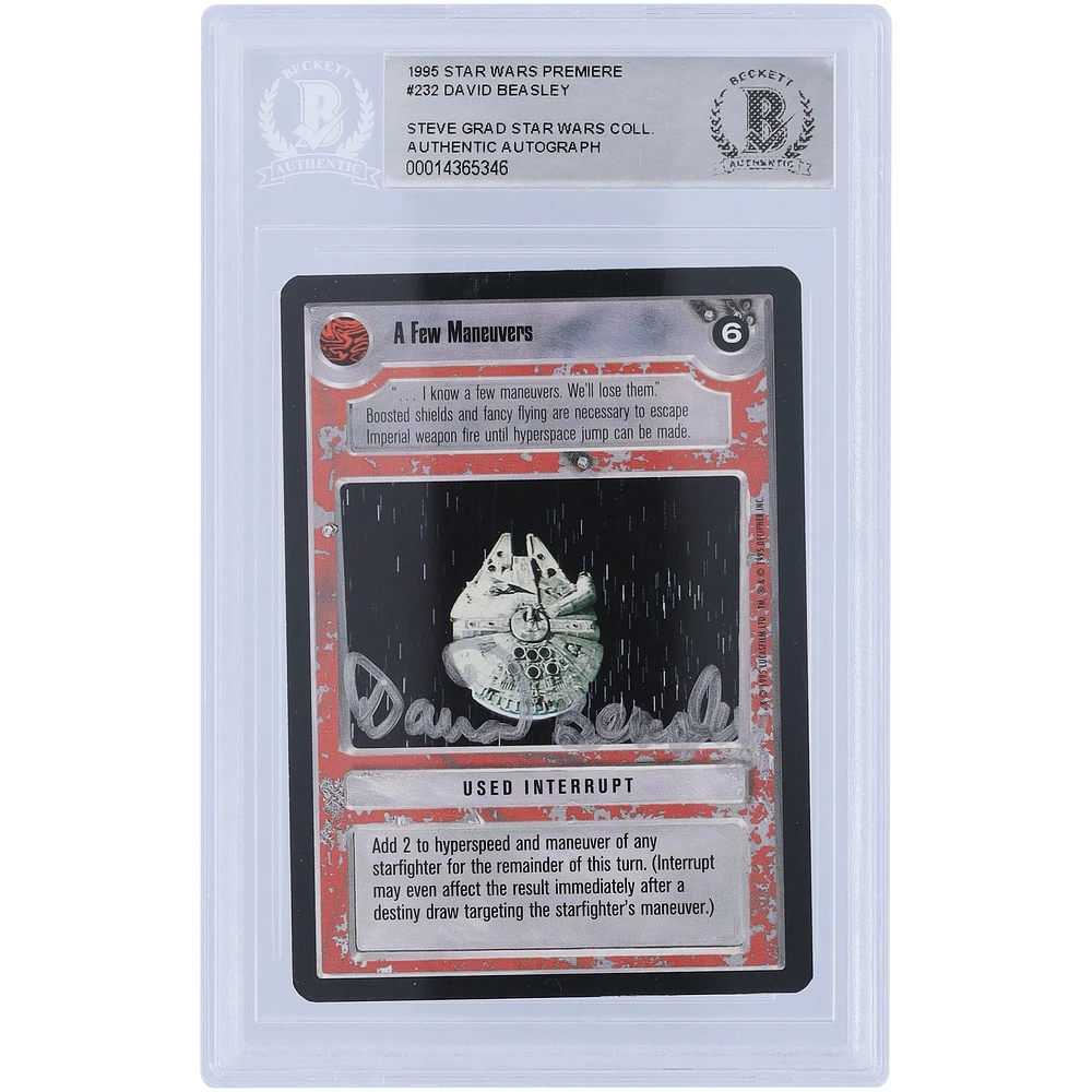 David Beasley Star Wars Autographed 1995 CCG Premiere #232 BAS Authenticated Card