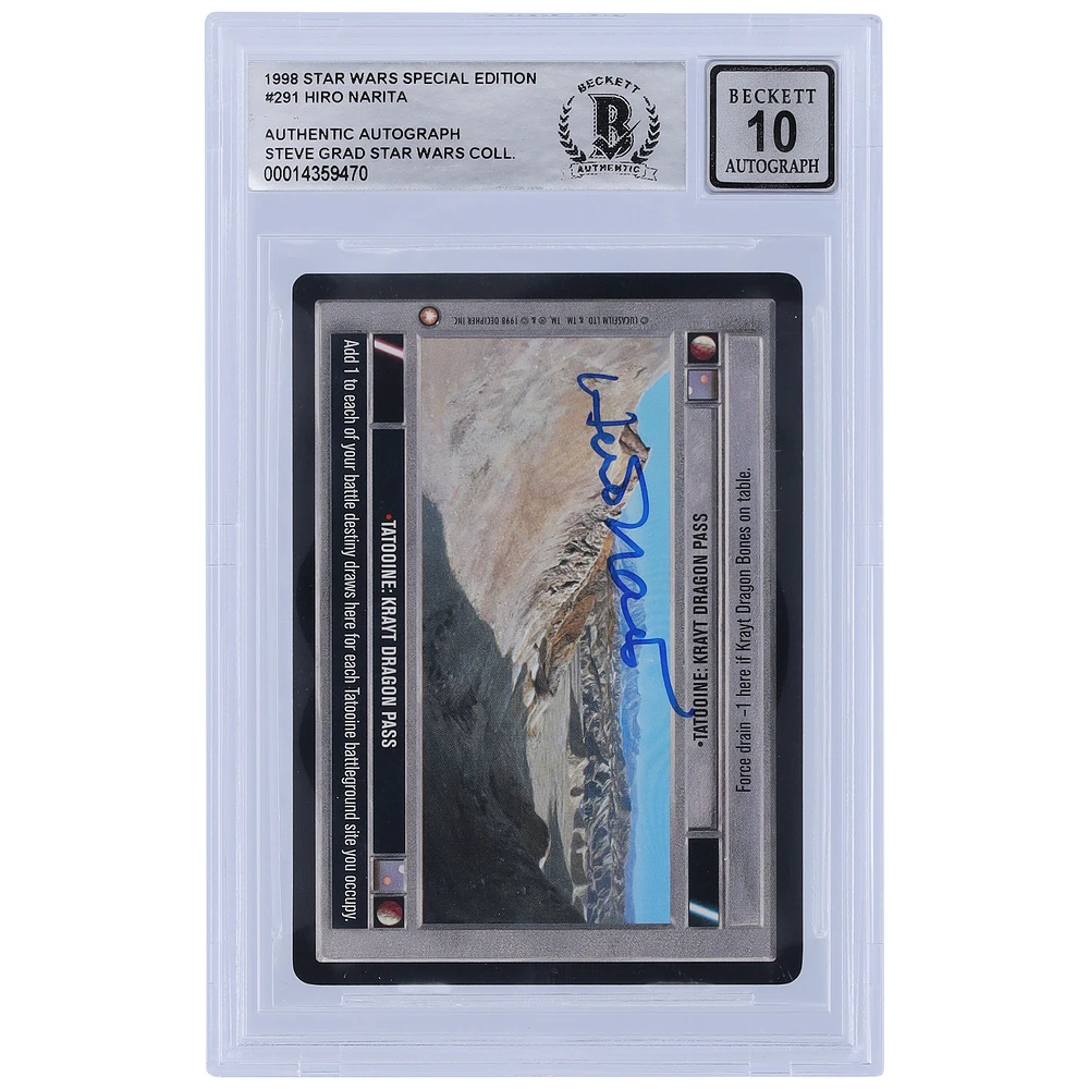 Hiro Narita Star Wars Autographed 1998 CCG Special Edition #291 BGS Authenticated 10 Card