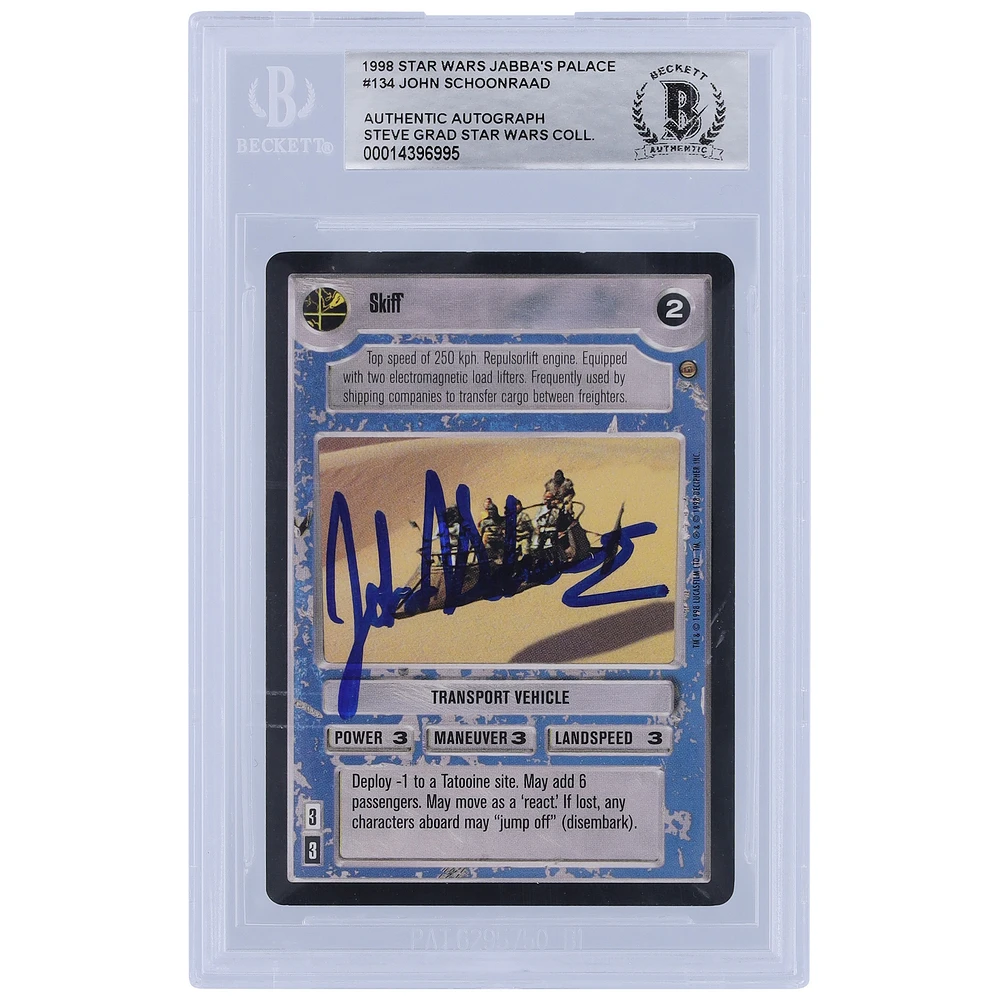 John Schoonraad Star Wars Autographed 1998 CCG Jabba's Palace #134 BGS Authenticated Card
