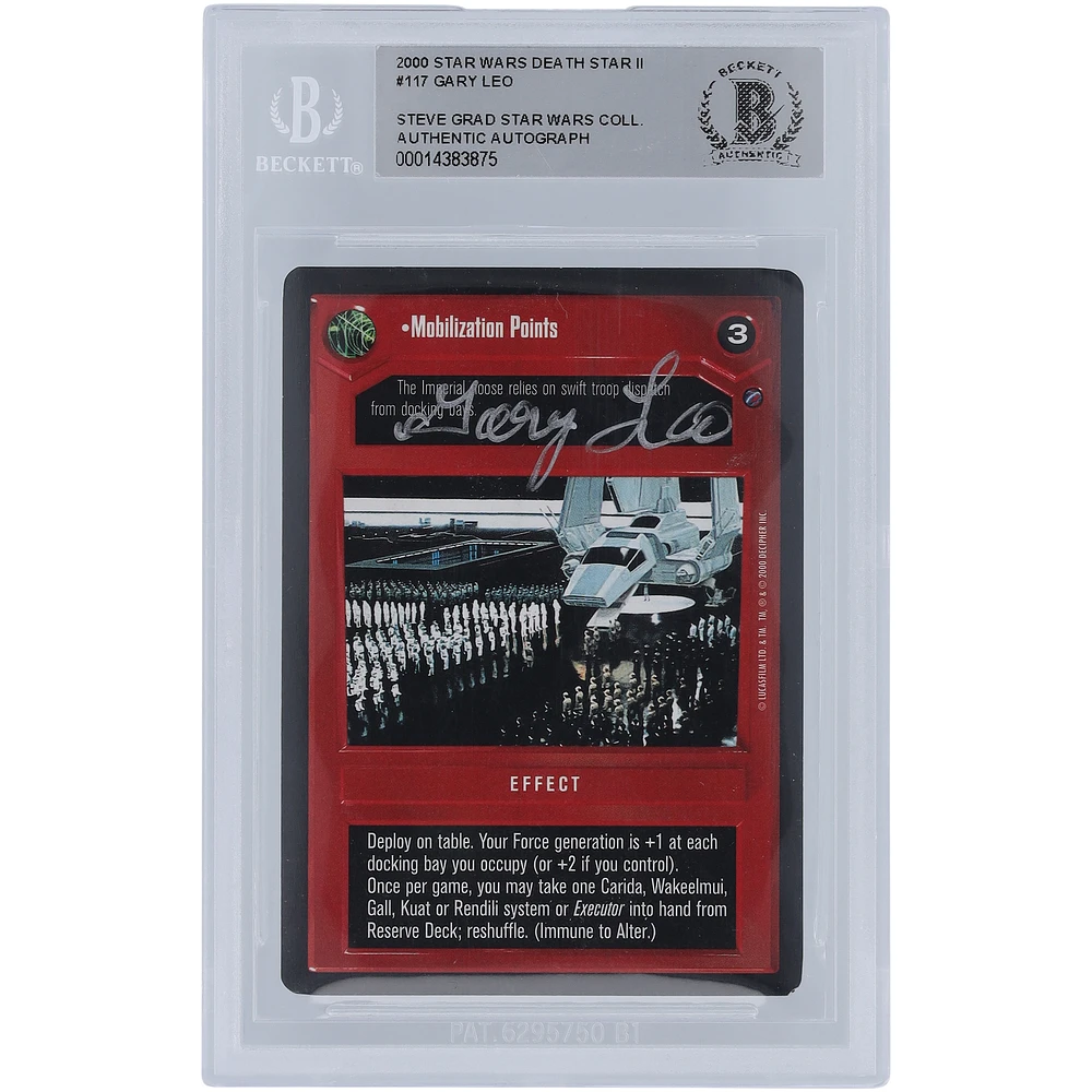Gary Leo Star Wars Autographed 2000 CCG Death Star 2 #117 BGS Authenticated Card