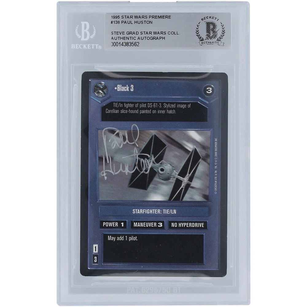 Paul Huston Star Wars Autographed 1995 CCG Premiere #138 BGS Authenticated Card