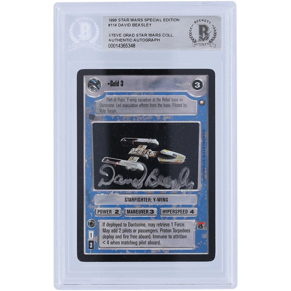 David Beasley Star Wars Autographed 1998 CCG Special Edition #114 BAS Authenticated Card