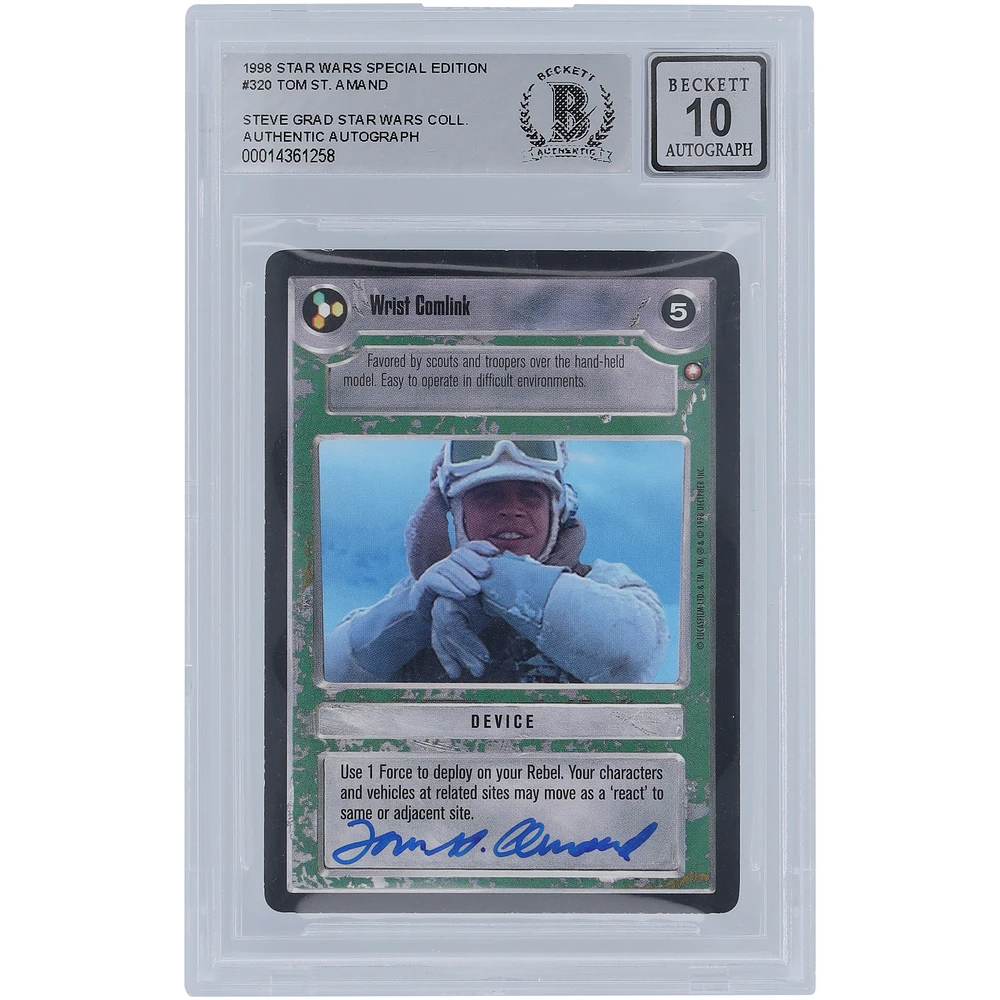 Tom St. Amand Star Wars Autographed 1998 CCG Special Edition #320 BGS Authenticated 10 Card