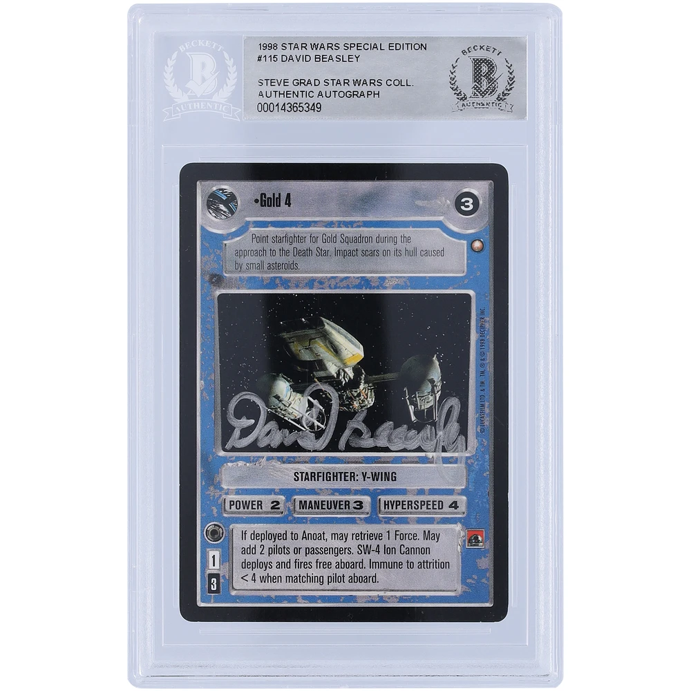 David Beasley Star Wars Autographed 1998 CCG Special Edition #115 BAS Authenticated Card