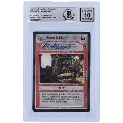 Kieron McNamara Star Wars Autographed 1997 CCG Cloud City #75 BGS Authenticated 10 Card