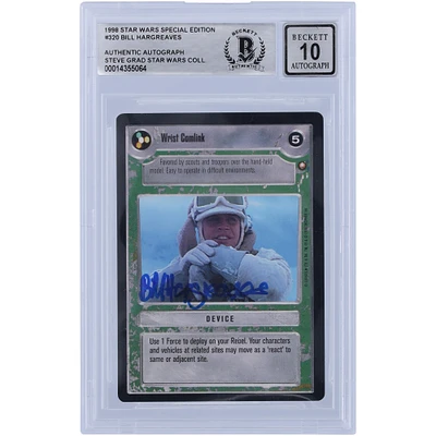 Bill Hargreaves Star Wars Autographed 1998 CCG Special Edition #320 BGS Authenticated 10 Card