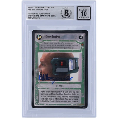 Bill Hargreaves Star Wars Autographed 1997 CCG Cloud City #68 BGS Authenticated 10 Card