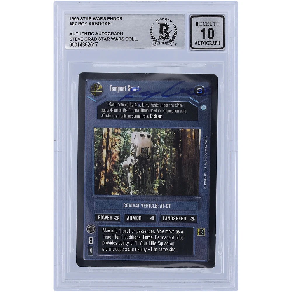Roy Arbogast Star Wars Autographed 1999 CCG Endor #87 BGS Authenticated 10 Card