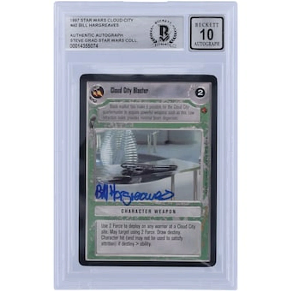 Bill Hargreaves Star Wars Autographed 1997 CCG Cloud City #40 BGS Authenticated 10 Card