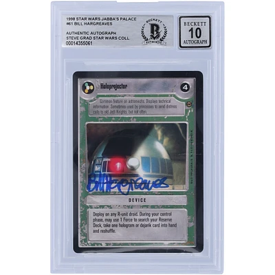 Bill Hargreaves Star Wars Autographed 1998 CCG Jabba's Palace #61 BGS Authenticated 10 Card