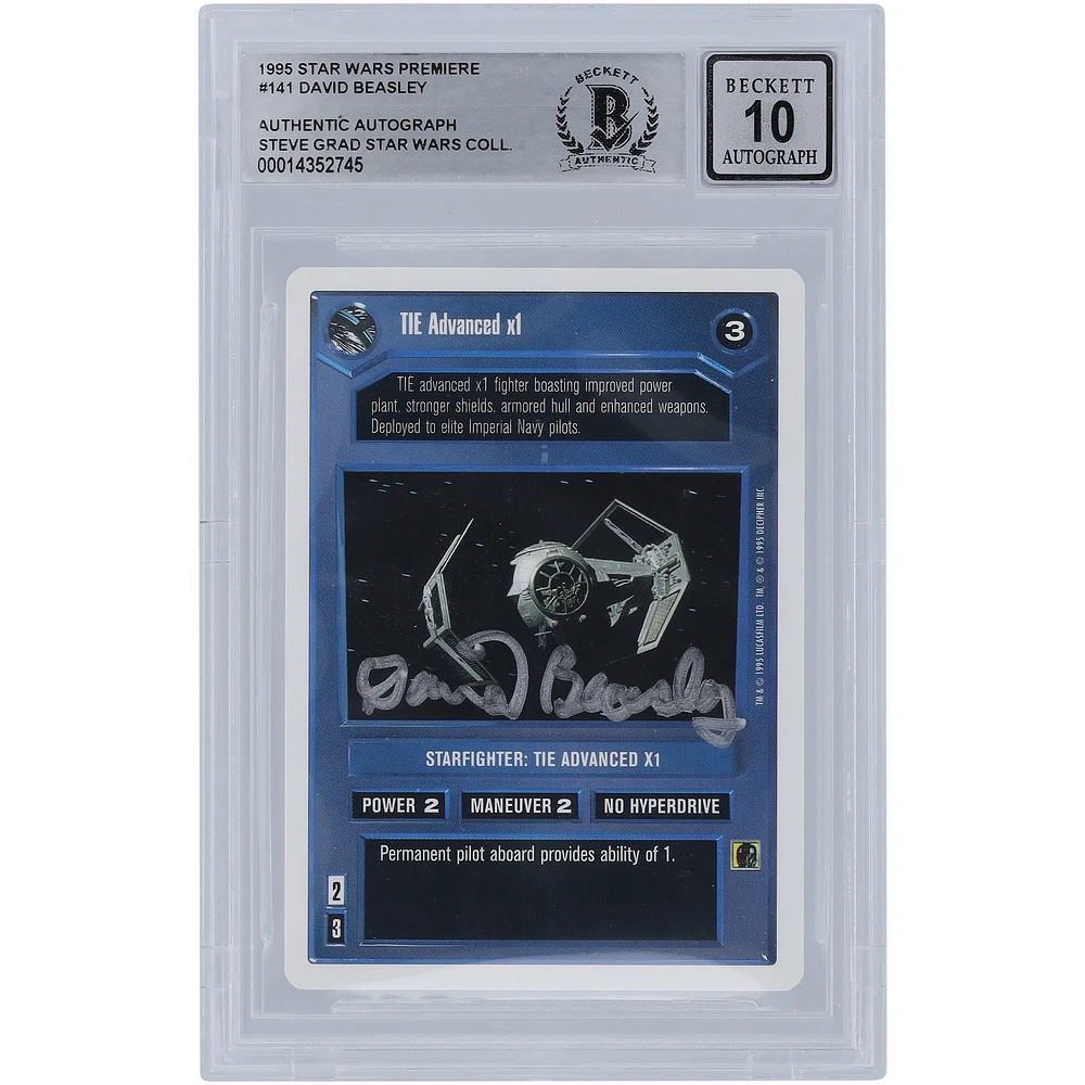 David Beasley Star Wars Autographed 1995 CCG Premiere #141 BGS Authenticated 10 Card