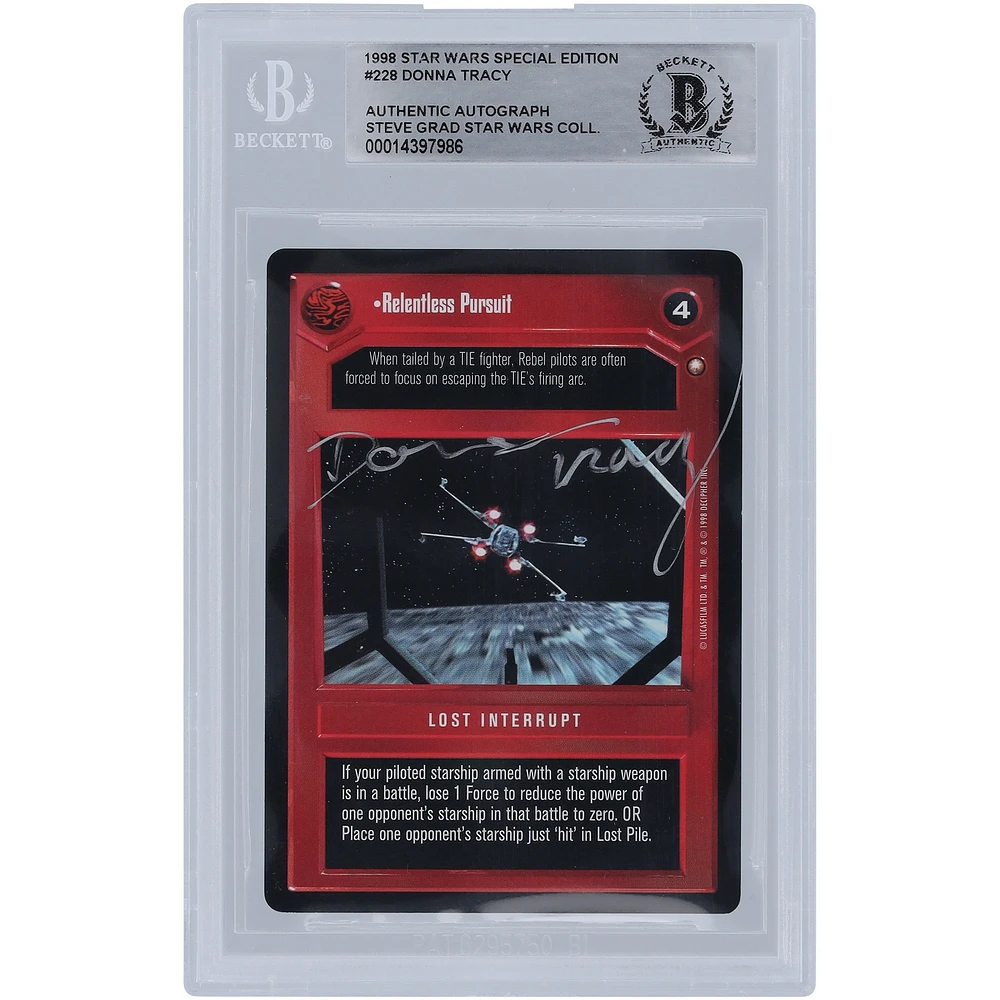 Donna Tracy Star Wars Autographed 1998 CCG Special Edition #228 BGS Authenticated Card
