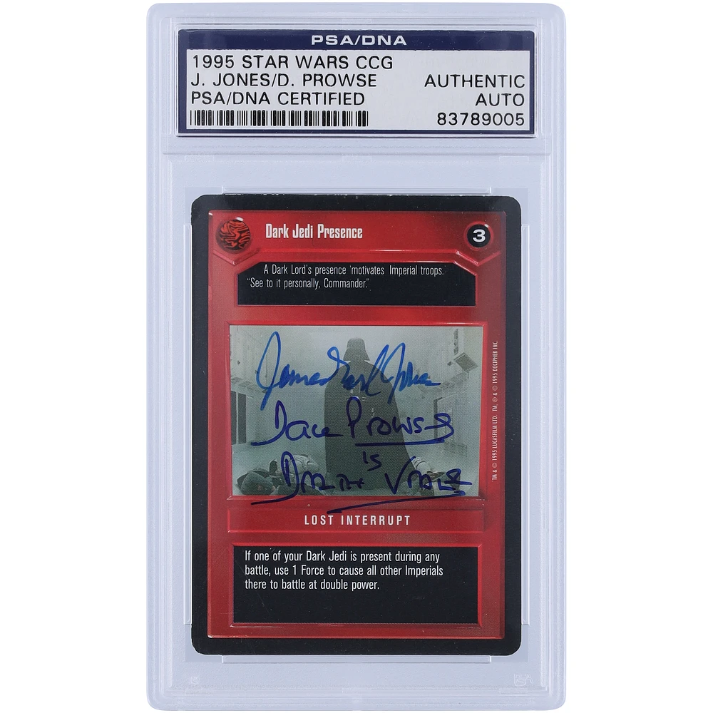 David Prowse and James Earl Jones Star Wars Autographed 1995 CCG Star Wars #3 PSA Authenticated Authentic Card with "Is Darth Vader" Inscription
