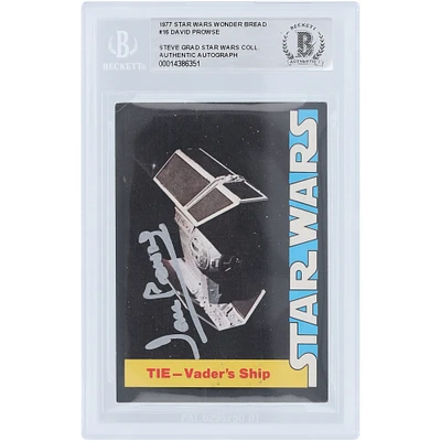David Prowse Autographed 1977 Topps Star Wars Darth Vader Wonder Bread #16 BAS Authenticated Card