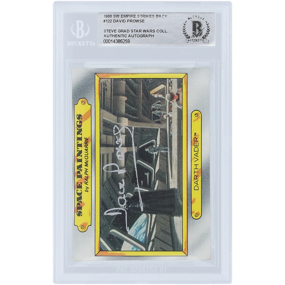 David Prowse Star Wars Autographed 1980 Topps The Empire Strikes Back Darth Vader #122 BAS Authenticated Card