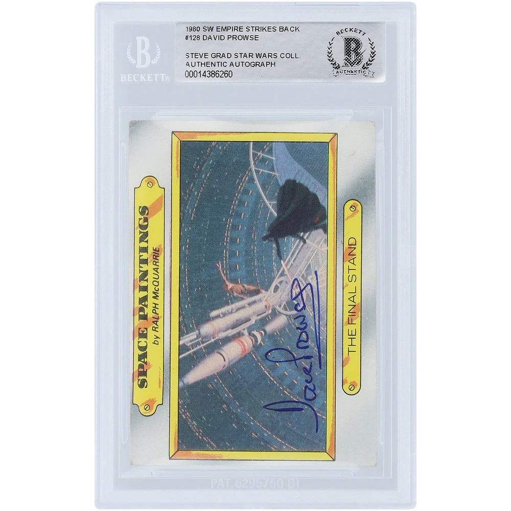 David Prowse Star Wars Autographed 1980 Topps The Empire Strikes Back Darth Vader #128 BAS Authenticated Card
