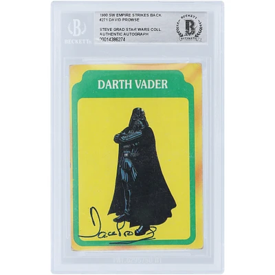 David Prowse Star Wars Autographed 1980 Topps The Empire Strikes Back Darth Vader #271 BAS Authenticated Card