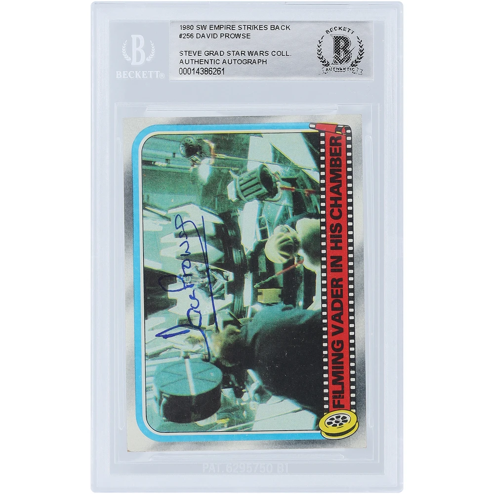 David Prowse Star Wars Autographed 1980 Topps The Empire Strikes Back Darth Vader #256 BAS Authenticated Card