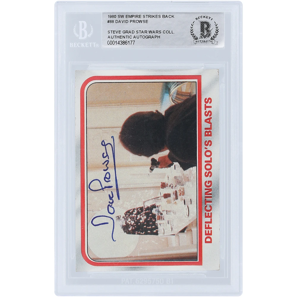 David Prowse Star Wars Autographed 1980 Topps The Empire Strikes Back Darth Vader #88 BAS Authenticated Card