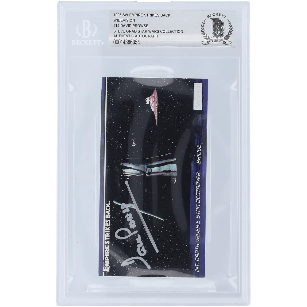 David Prowse Star Wars Autographed 1995 Topps Widevision Darth Vader #14 BAS Authenticated Card