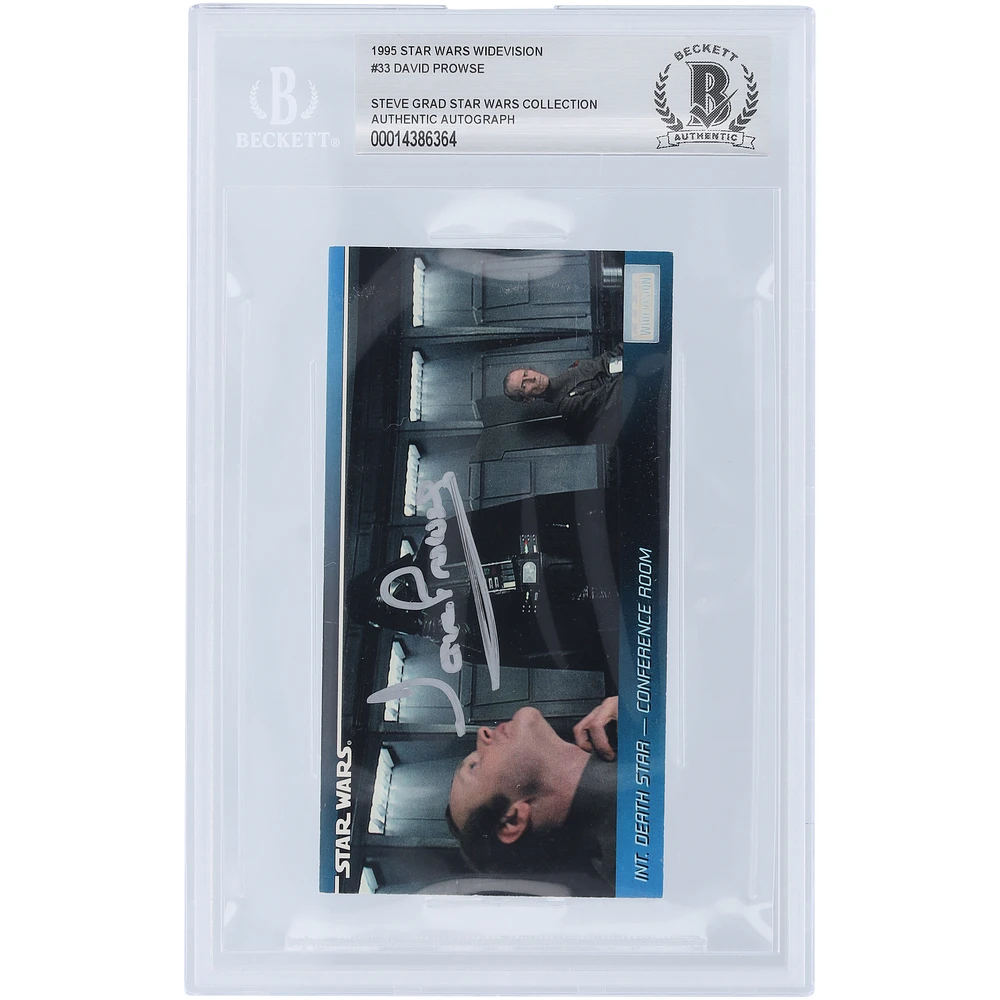 David Prowse Star Wars Autographed 1995 Topps The Empire Strikes Back Widevision Darth Vader #33 BAS Authenticated Card