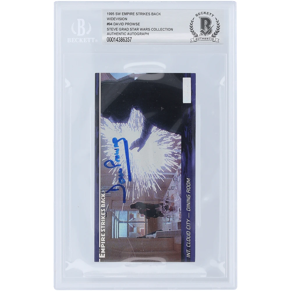 David Prowse Star Wars Autographed 1995 Topps The Empire Strikes Back Widevision Darth Vader #94 BAS Authenticated Card