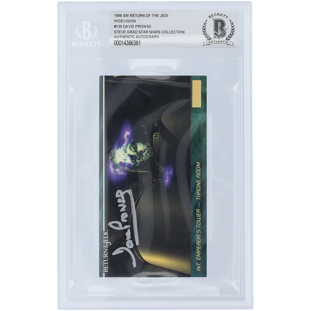 David Prowse Star Wars Autographed 1996 Topps Return of the Jedi Widevision Darth Vader #120 BAS Authenticated Card