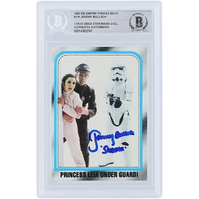 Jeremy Bulloch Star Wars Autographed 1980 Topps The Empire Strikes Back #219 BAS Authenticated Card with "Sheckil" Inscription
